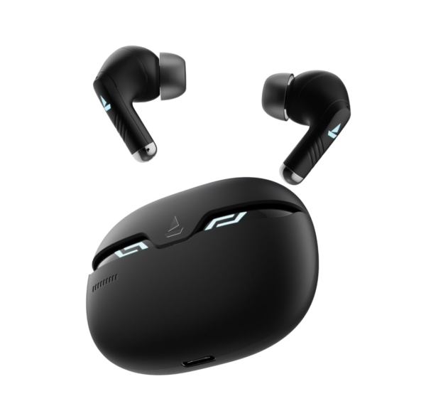 boAt Immortal 101 TWS Earbuds with Beast Mode(40ms Low Latency), 30 HRS Playtime (Black Sabre)